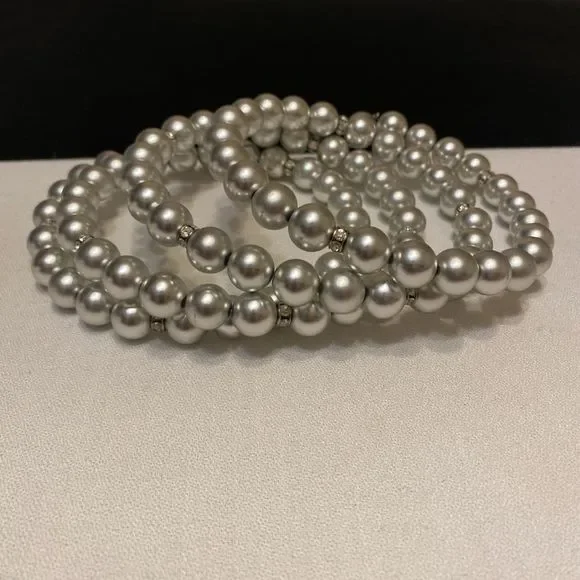Vintage Silver Ball And Rhinestone Wrap Set - Picture 12 of 12